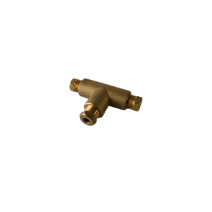 Trójnik mosiężny gazowy śr.8mm-6mm-8mm